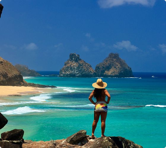 Jardim da pousada em Fernando de Noronha